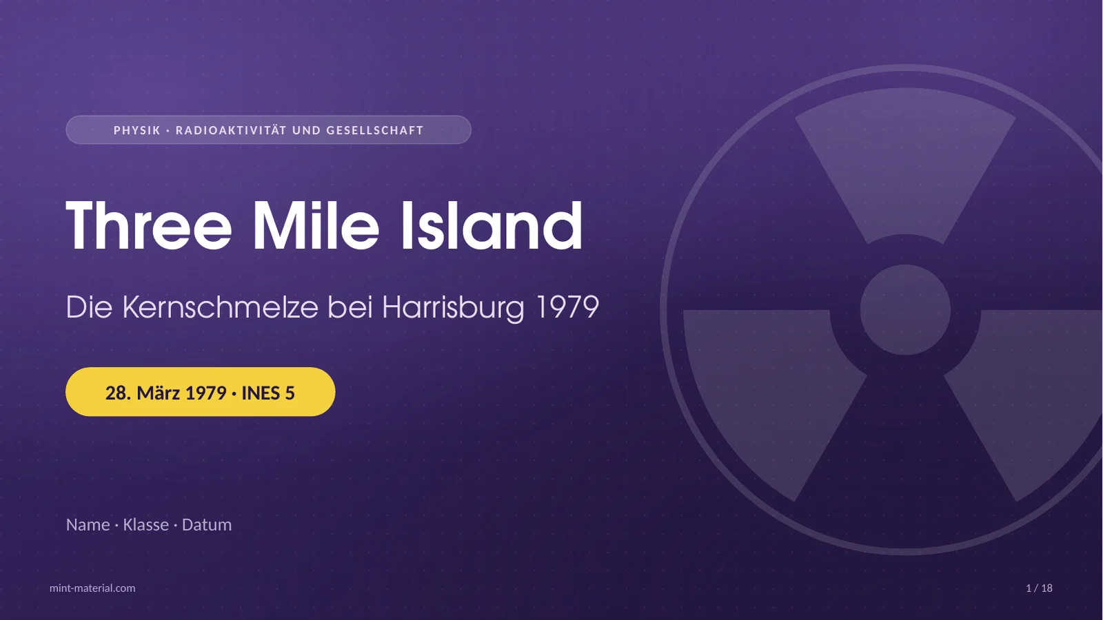 Folie 1: Three Mile Island